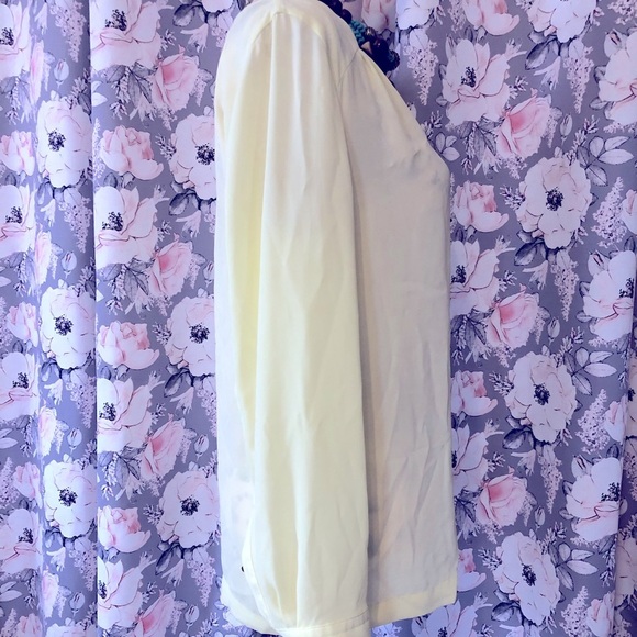 Soft Surroundings Light Neon Long sleeve Blouse - Picture 2 of 3